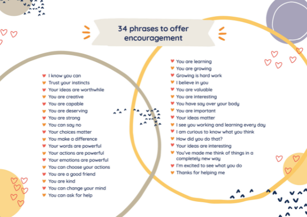 34 Phrases to offer encouragement